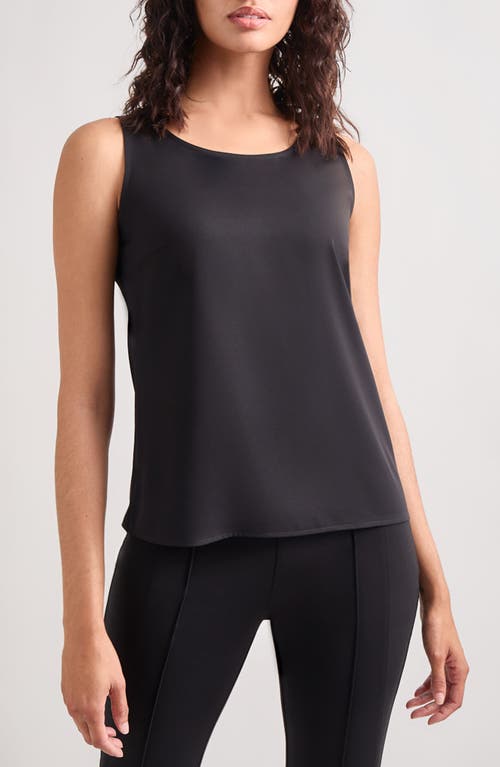 Misook Scoop Neck Tank In Black