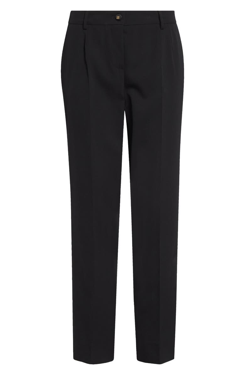 Dolce&Gabbana Low Rise Stretch Wool Ankle Pants, Main, color, Nero