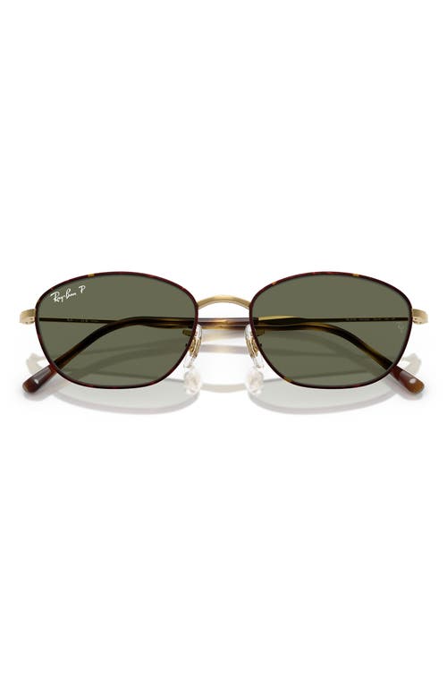 Shop Ray Ban Ray-ban 58mm Irregular Oval Sunglasses In Green Grad