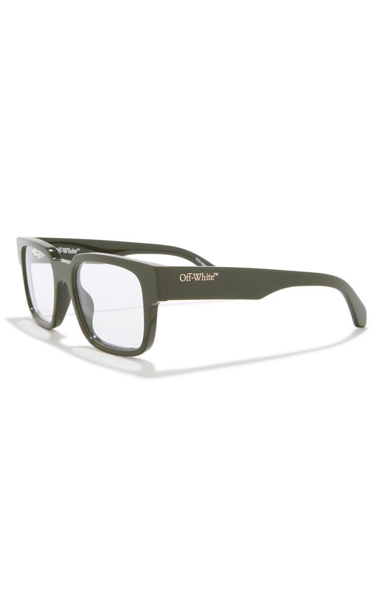 Off-White Style 80 Square Optical Glasses, Alternate, color, Military Green