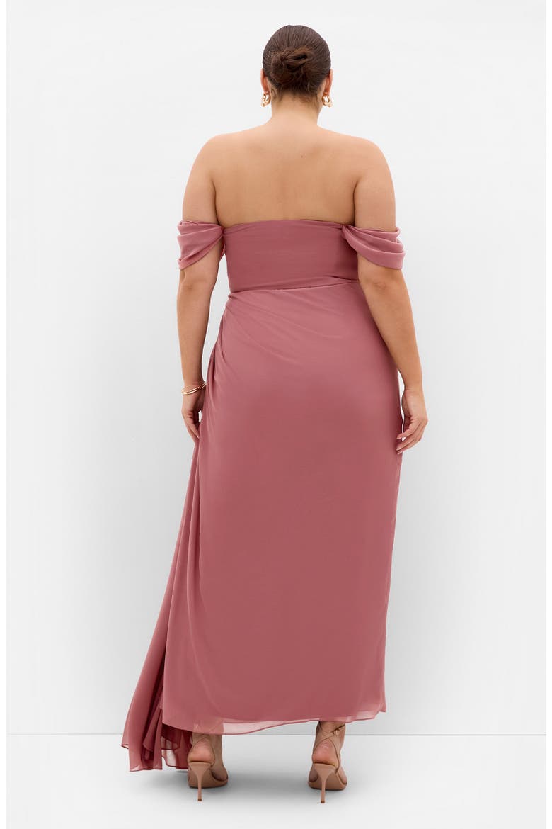 Soft Love Off the Shoulder Maxi Dress, Alternate, color, ROSE