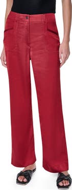 DKNY Contrast Stitch Straight Leg Pants