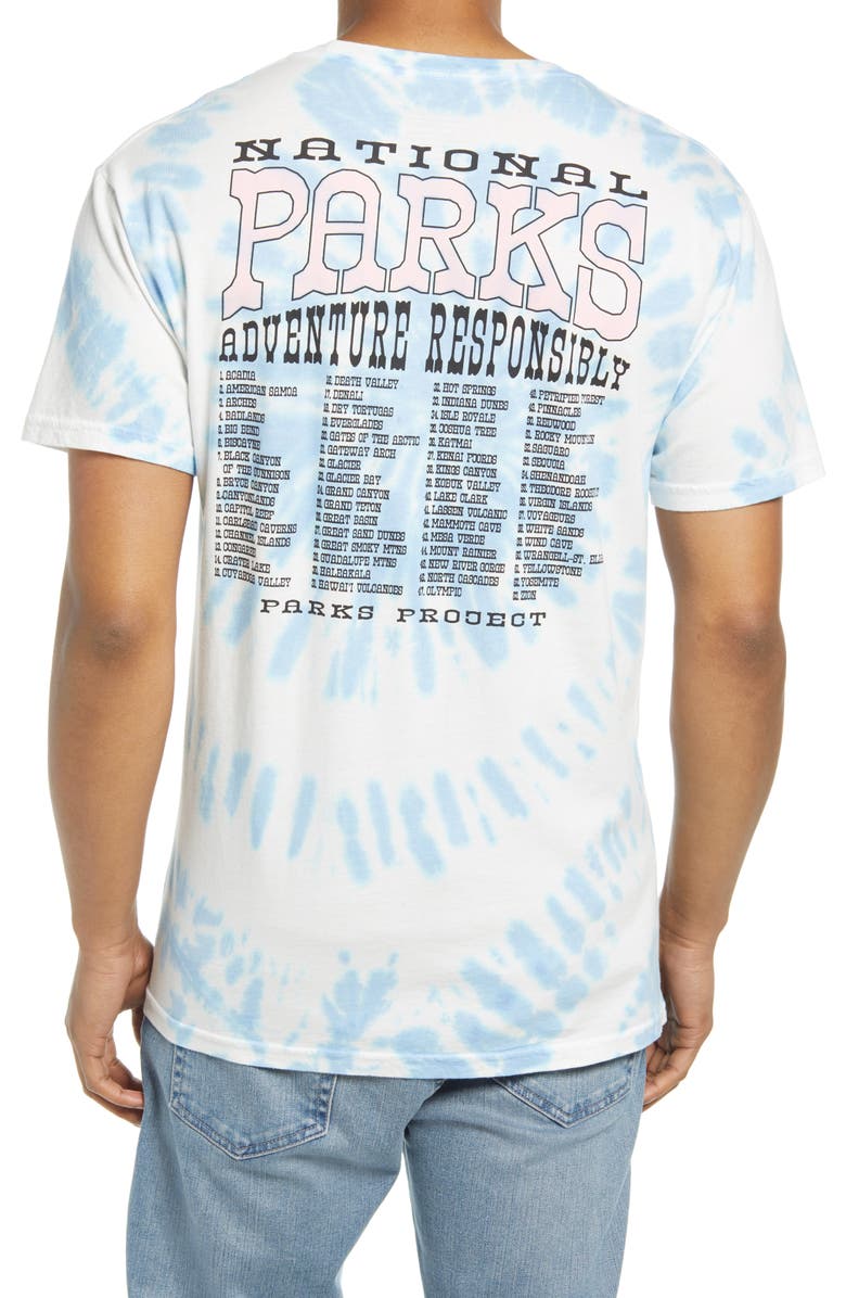 Parks Project National Parks Tie Dye Graphic Tee, Alternate, color,