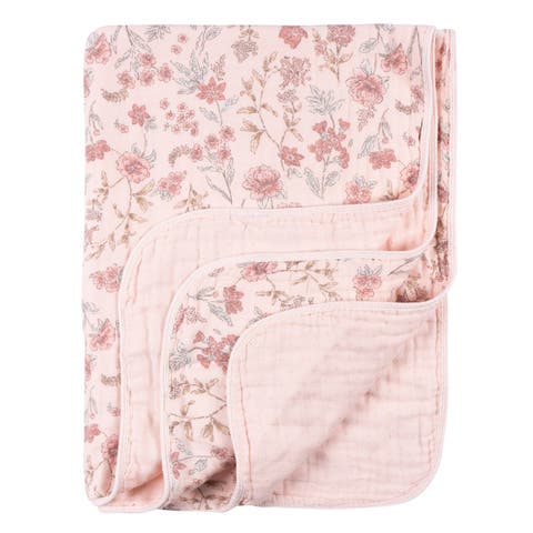8Ply Muslin Blanket Pink Floral (Baby)