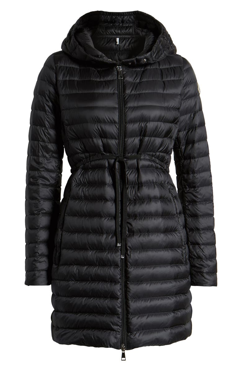 Moncler Barbel Fit & Flare Hooded Down Parka, Alternate, color, 