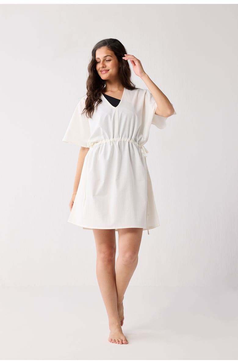 Reistor Oversized Shirt in Textured Checks, Main, color, Striped Horizon