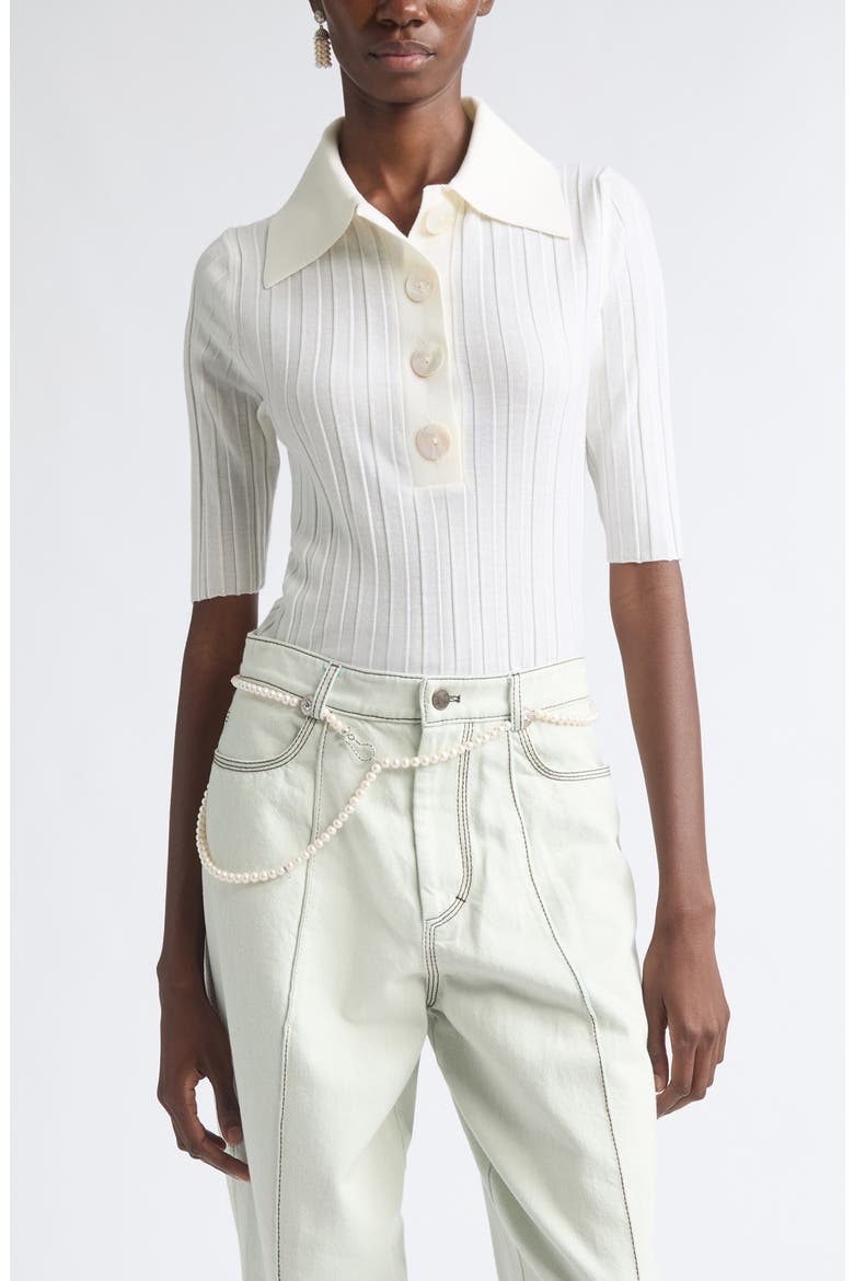 Sugarman Rib Loro Piana Wool Polo, Main, color, KAIMAK