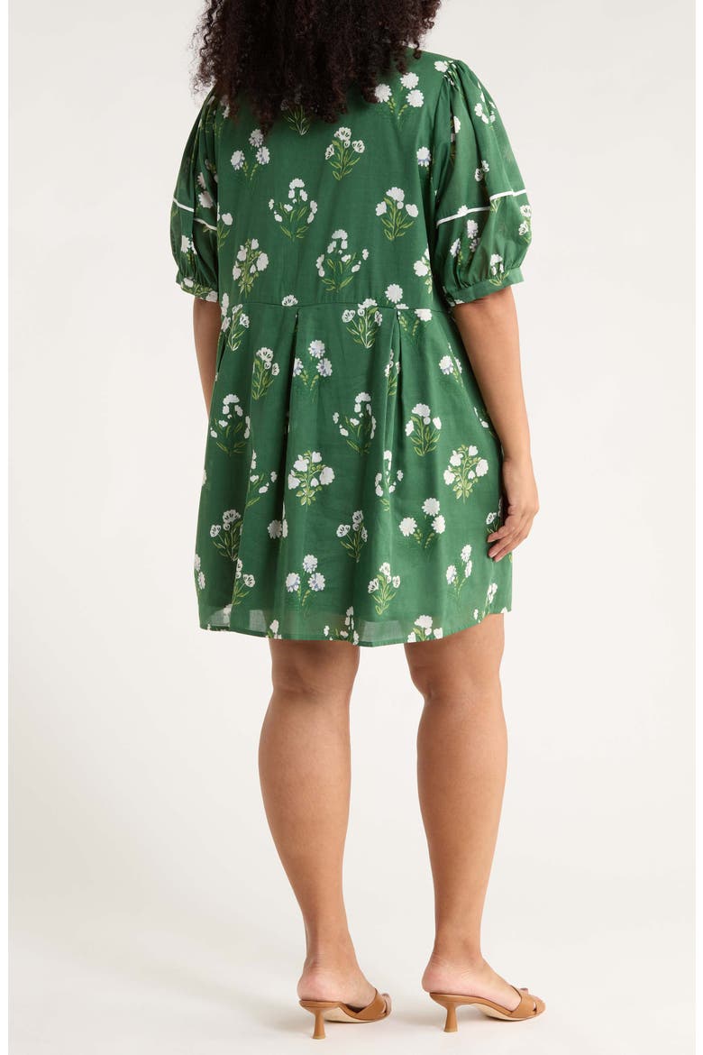 Kestrel Floral Fawna Cotton Shift Dress, Alternate, color, CREAM-GREEN