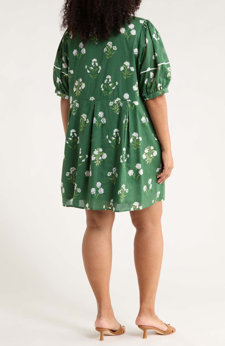 SUGARLIPS Kestrel Floral Fawna Cotton Shift Dress, Alternate, color, Cream-Green