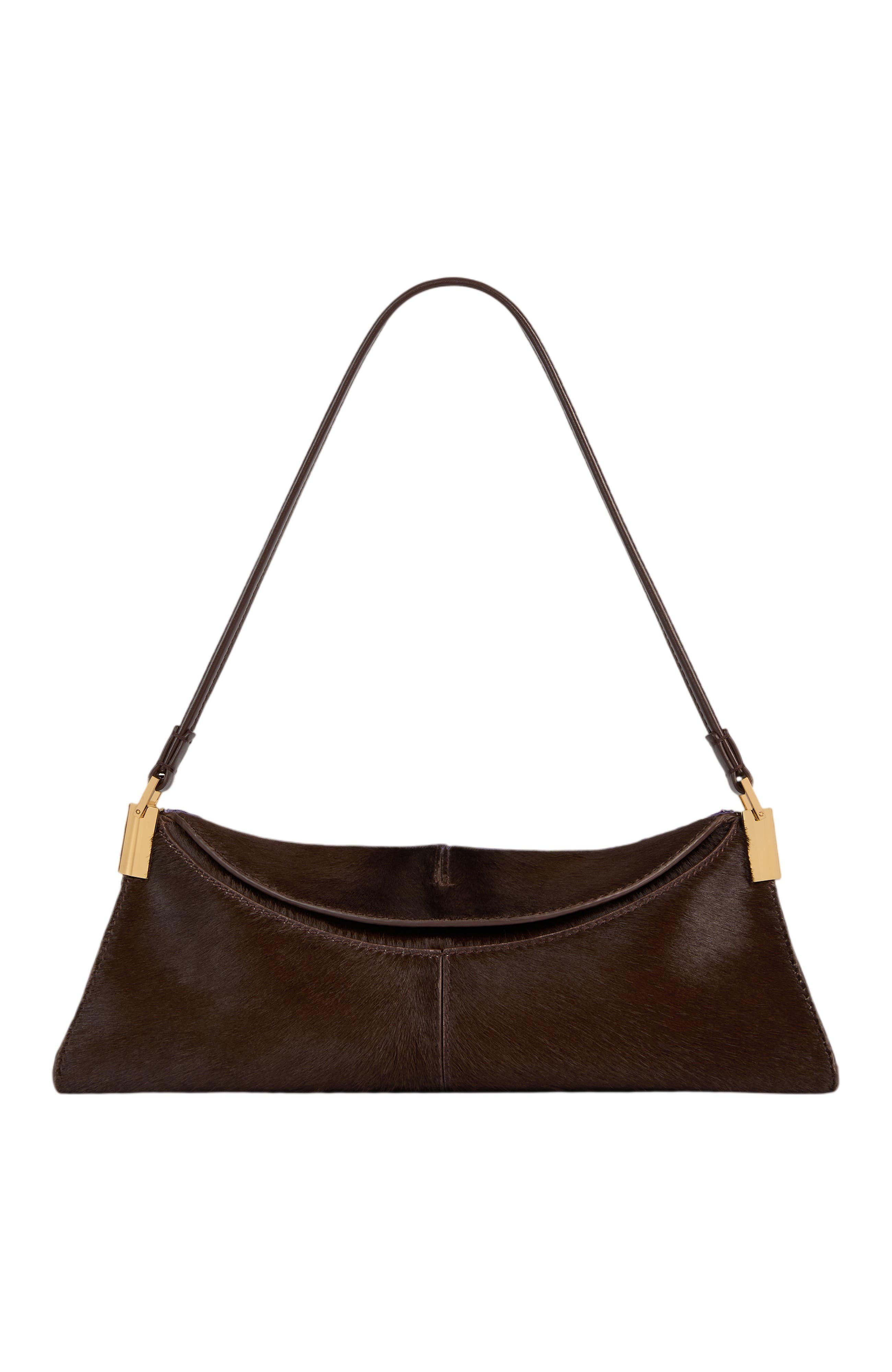 64-83 Small Bag in Pony-Effect Leather, Main, color, dark brown