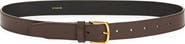 Vince Stitched Flat Leather Belt