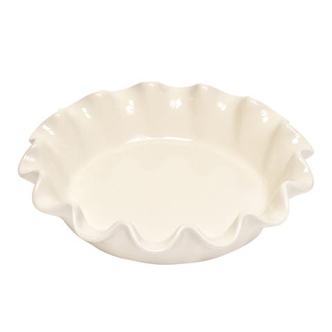 HR Ceramic 10-inch Ruffled Pie Dish