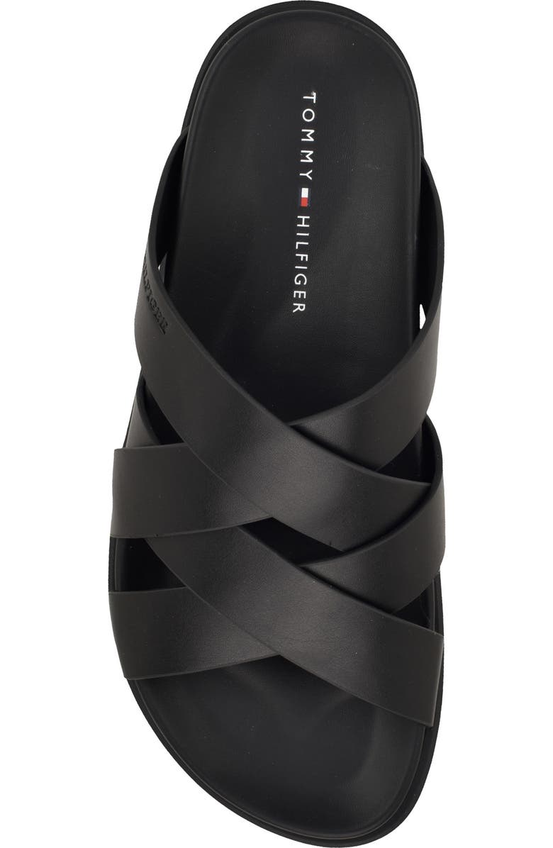Tommy Hilfiger Bivin Crossover Slide Sandal, Alternate, color, Black