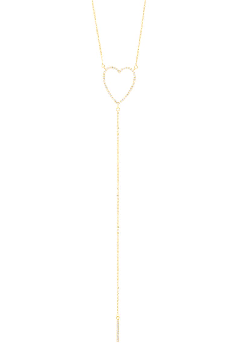 Heart Lariat Necklace, Main, color, GOLD