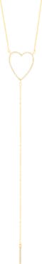 Adornia Heart Lariat Necklace