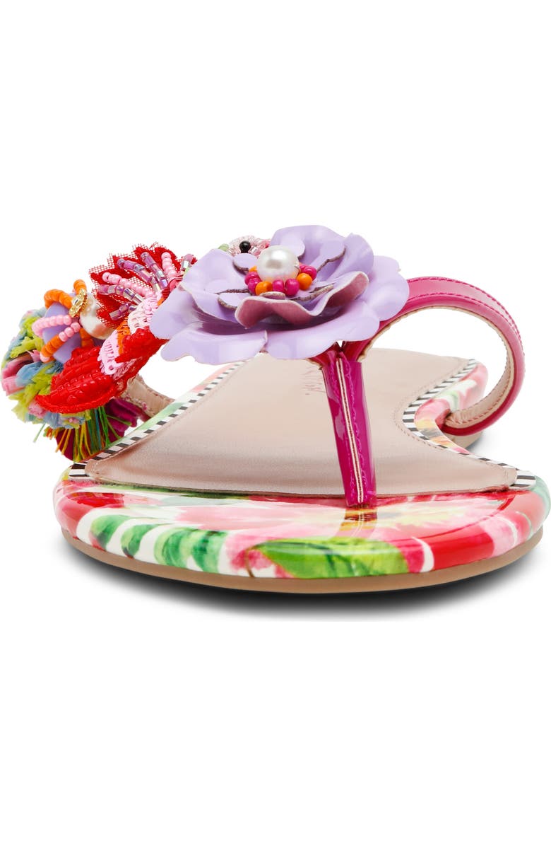 Betsey Johnson Doloris Bead & Sequin Flip Flop, Alternate, color, Bright Multi