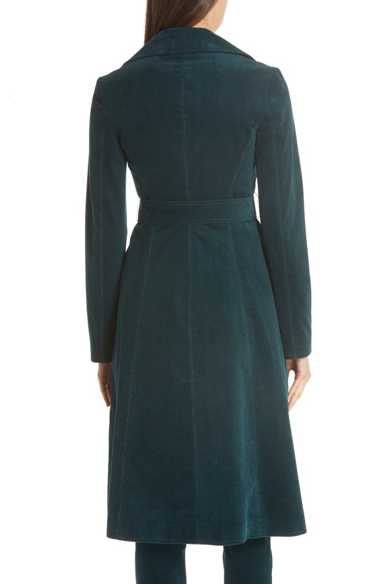 Theory Oslo Corduroy Trench Coat, Alternate, color, 