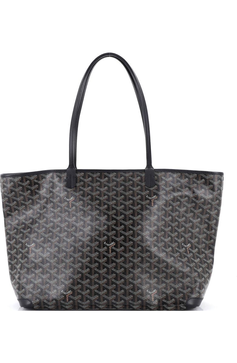Pre-Owned Goyard Artois Tote Coated Canvas MM, Main, color, Black