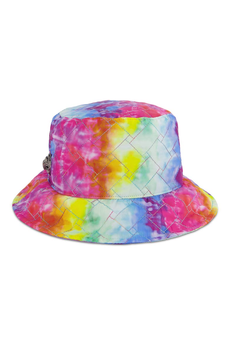 Quilted Rainbow Bucket Hat, Alternate, color, CLASSIC RAINBOW