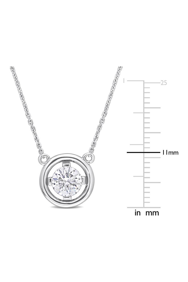 Lab Created Moissanite Pendant Necklace, Alternate, color, WHITE