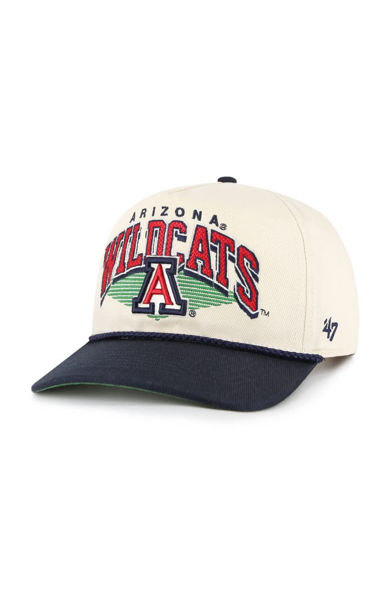'47 Men's '47 Natural Arizona Wildcats Pomona Two-Tone Rope Hitch Adjustable Hat, Main, color,