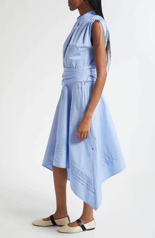 3.1 Phillip Lim Ruched Handkerchief Midi Dress In Blue