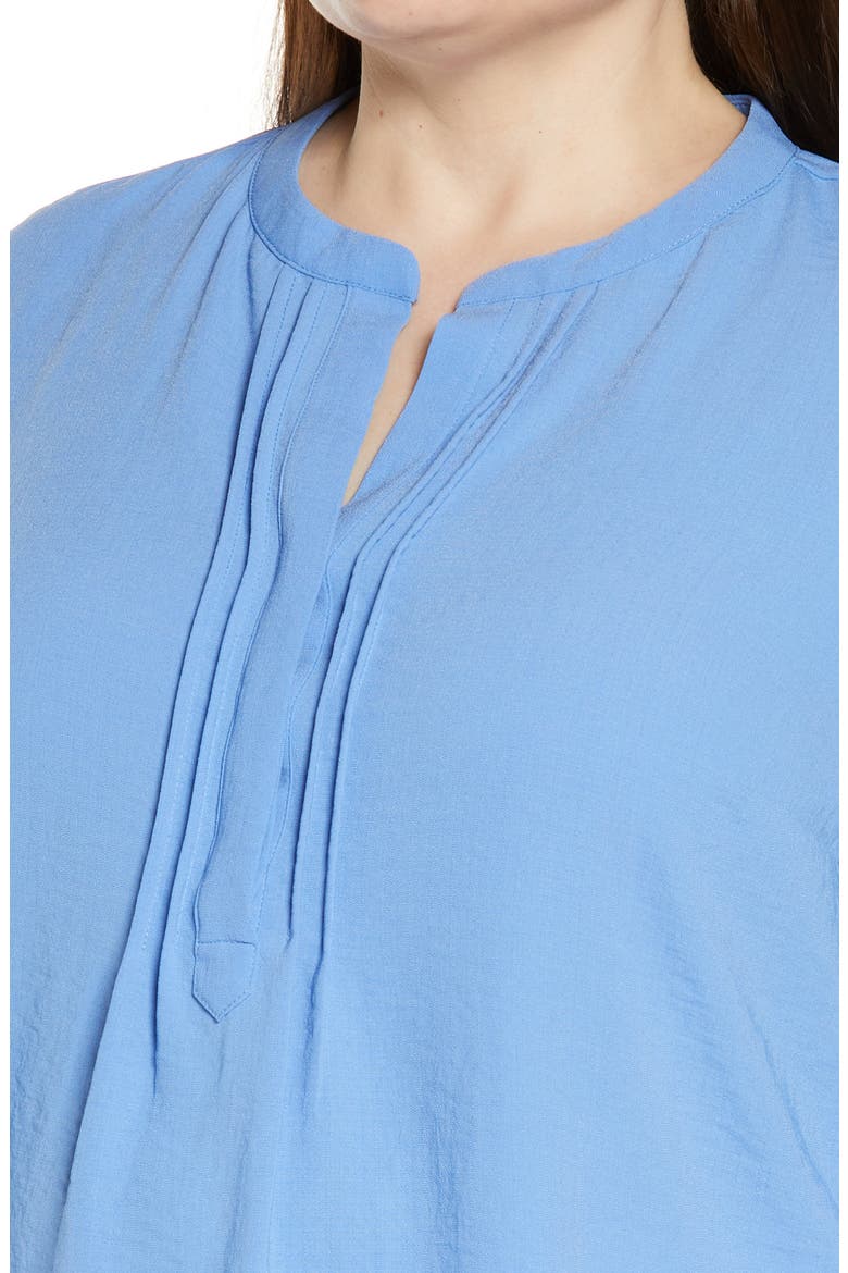 Ruffle Sleeve Popover Top, Alternate, color, BLUE JAY