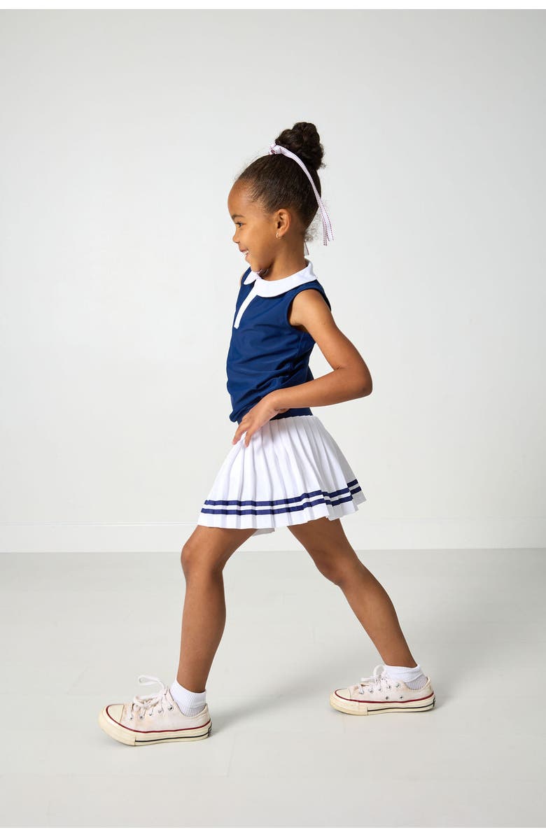 Courtside Kids Pleated Skort, Alternate, color, White