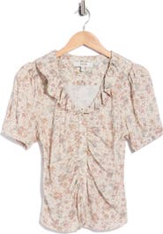Joie Floral Ruffle Shirt