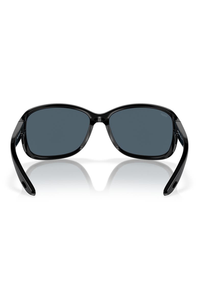 Seadrift 60mm Polarized Square Sunglasses, Alternate, color, BLACK/ GRAY