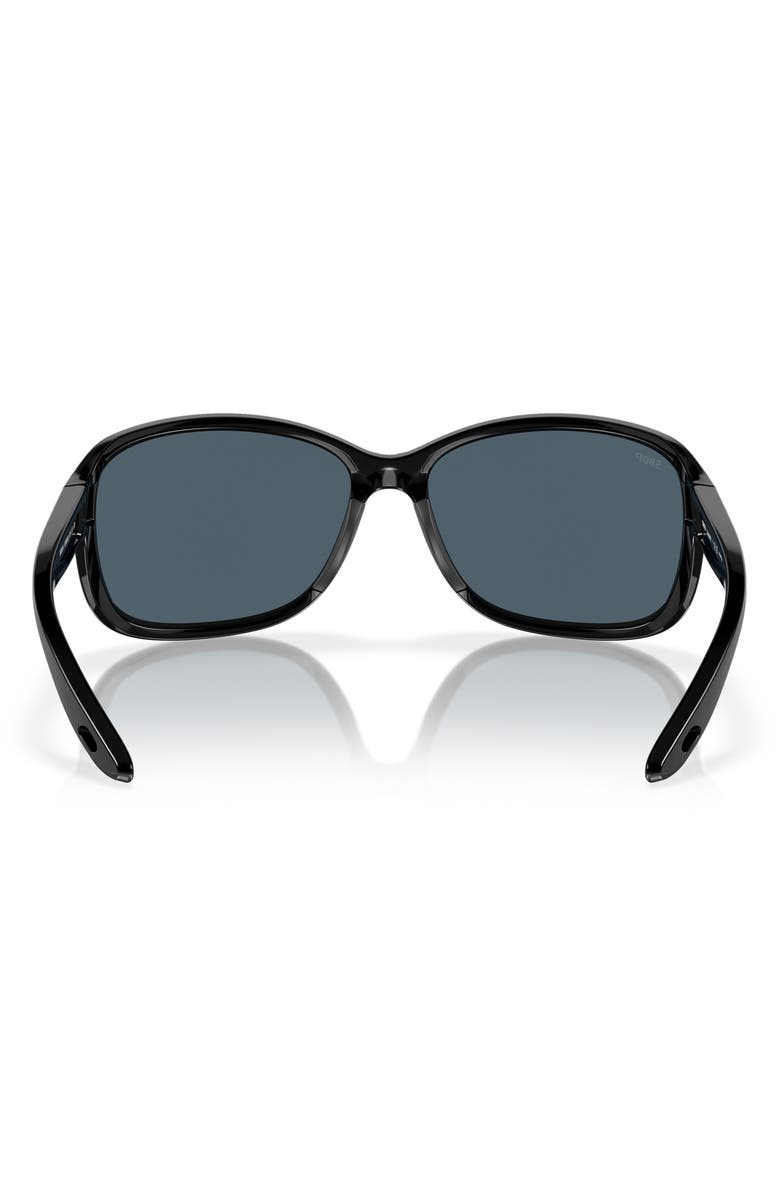 Costa Del Mar Seadrift 58mm Polarized Square Sunglasses, Alternate, color, Black/ Gray