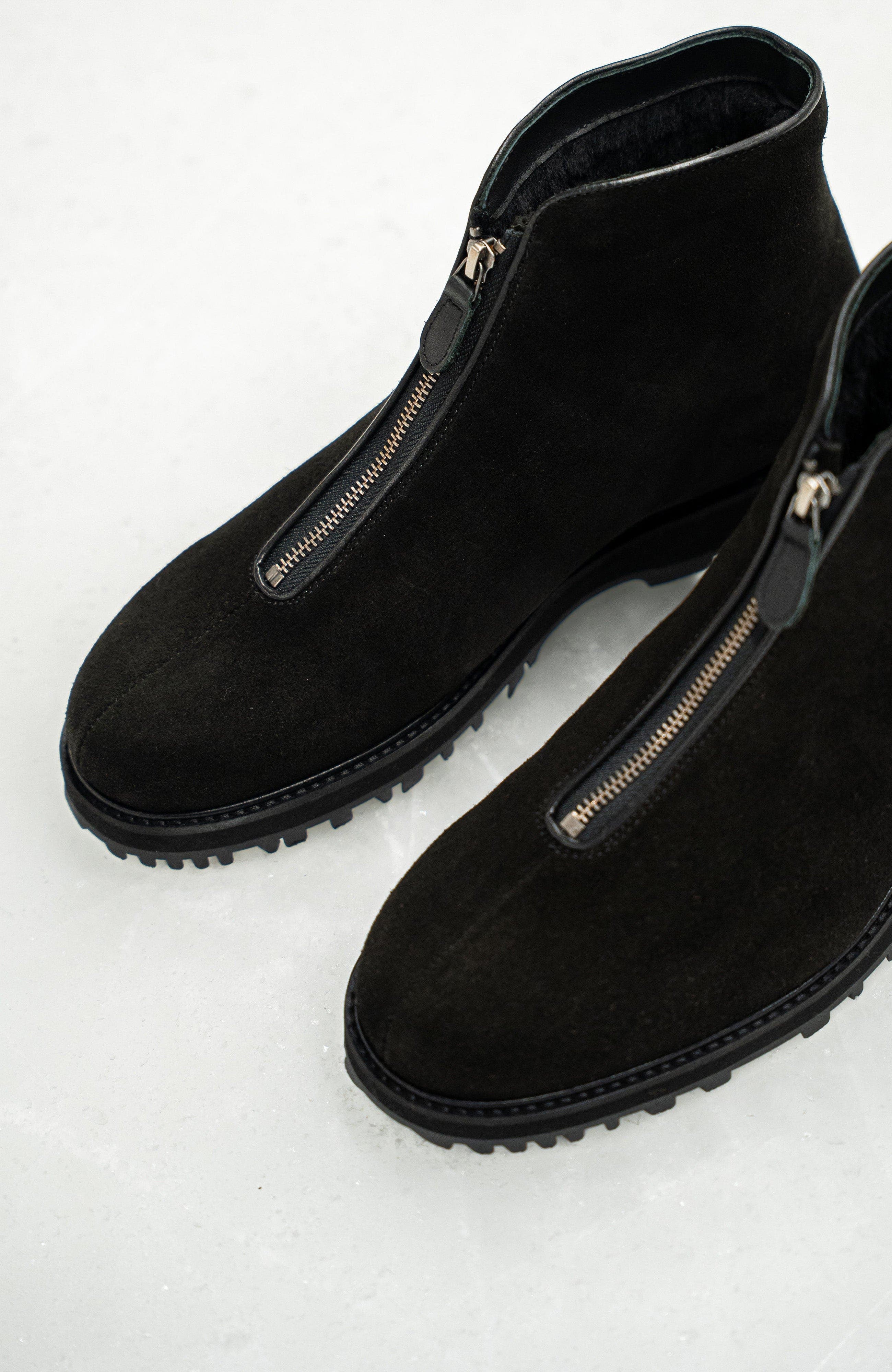 Funäs Zipper Boots, Alternate, color, Black