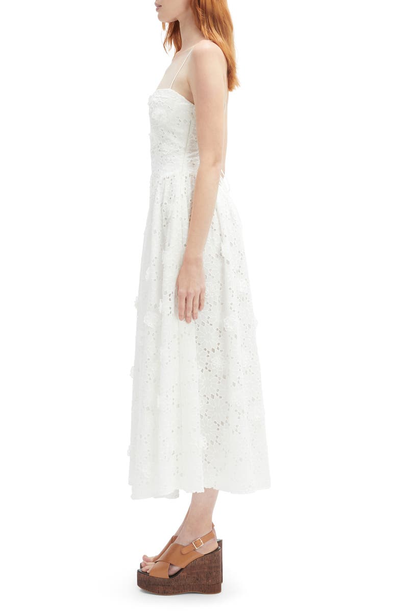 Bardot Estie Broderie Anglaise Cotton Maxi Dress, Alternate, color, Orchid White