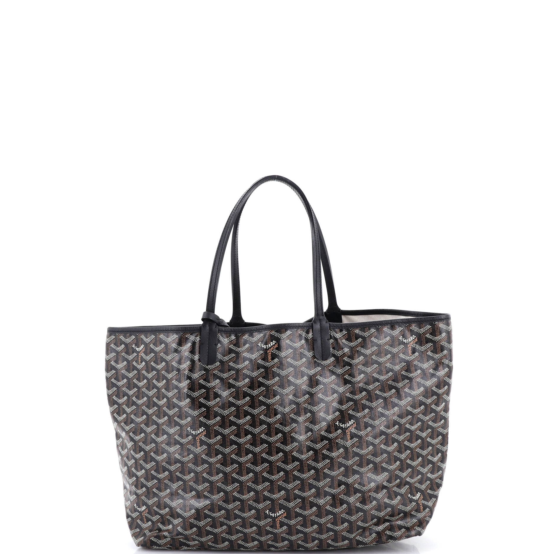 Pre-Owned Goyard Saint Louis Tote Coated Canvas PM, Main, color, Black
