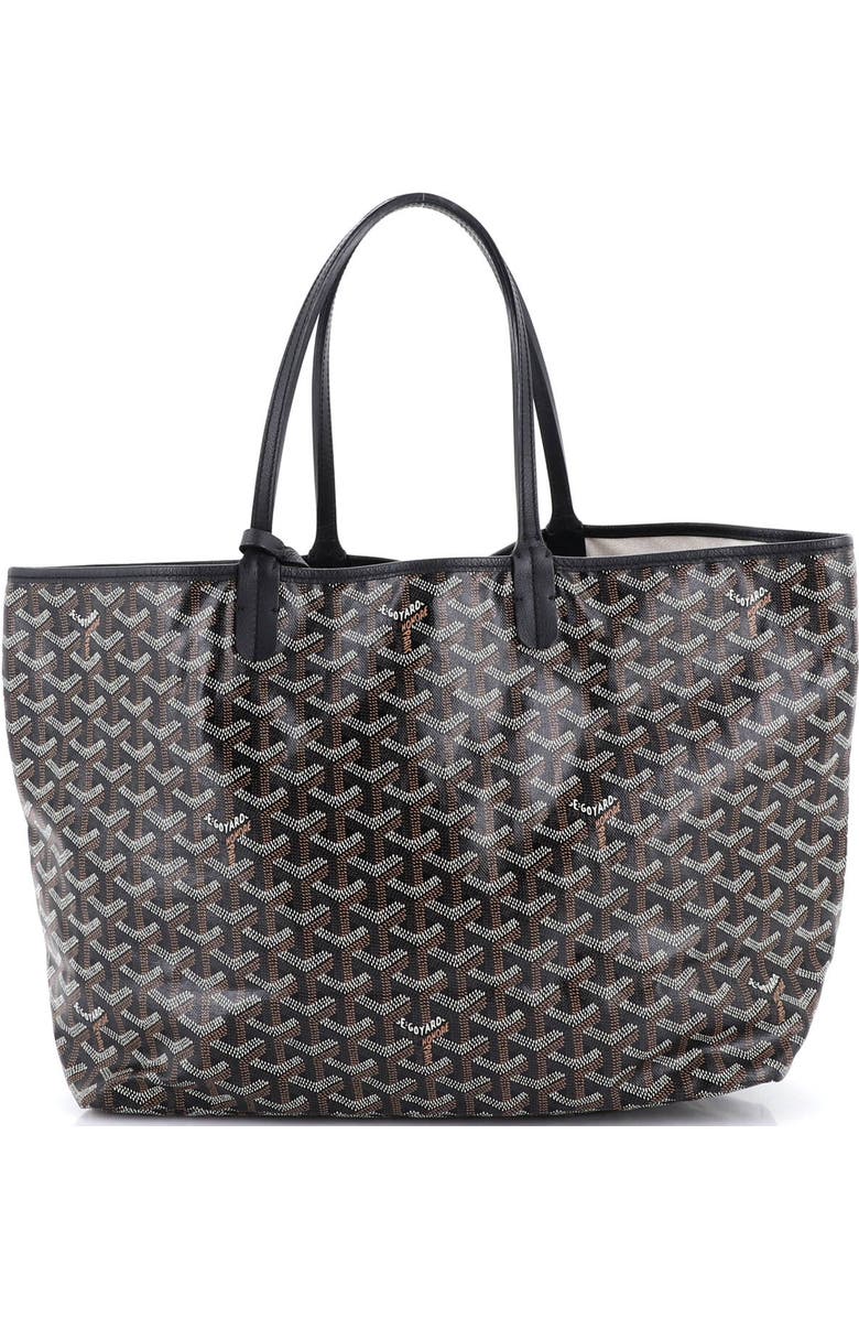 Pre-Owned Goyard Saint Louis Tote Coated Canvas PM, Main, color, Black