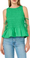 CeCe Woven Puckered Tank