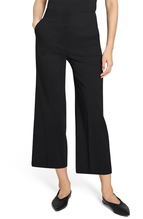 Shop Theory Clean Terena Crop Wide Leg Linen Blend Pants