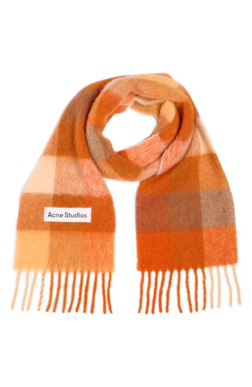 Acne Studios Vally Plaid Alpaca, Wool & Mohair Blend Scarf
