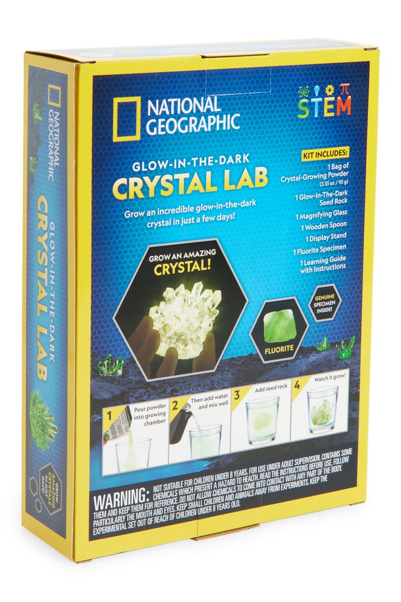 Glow-In-The-Dark Crystal Lab Kit, Alternate, color, MULTI
