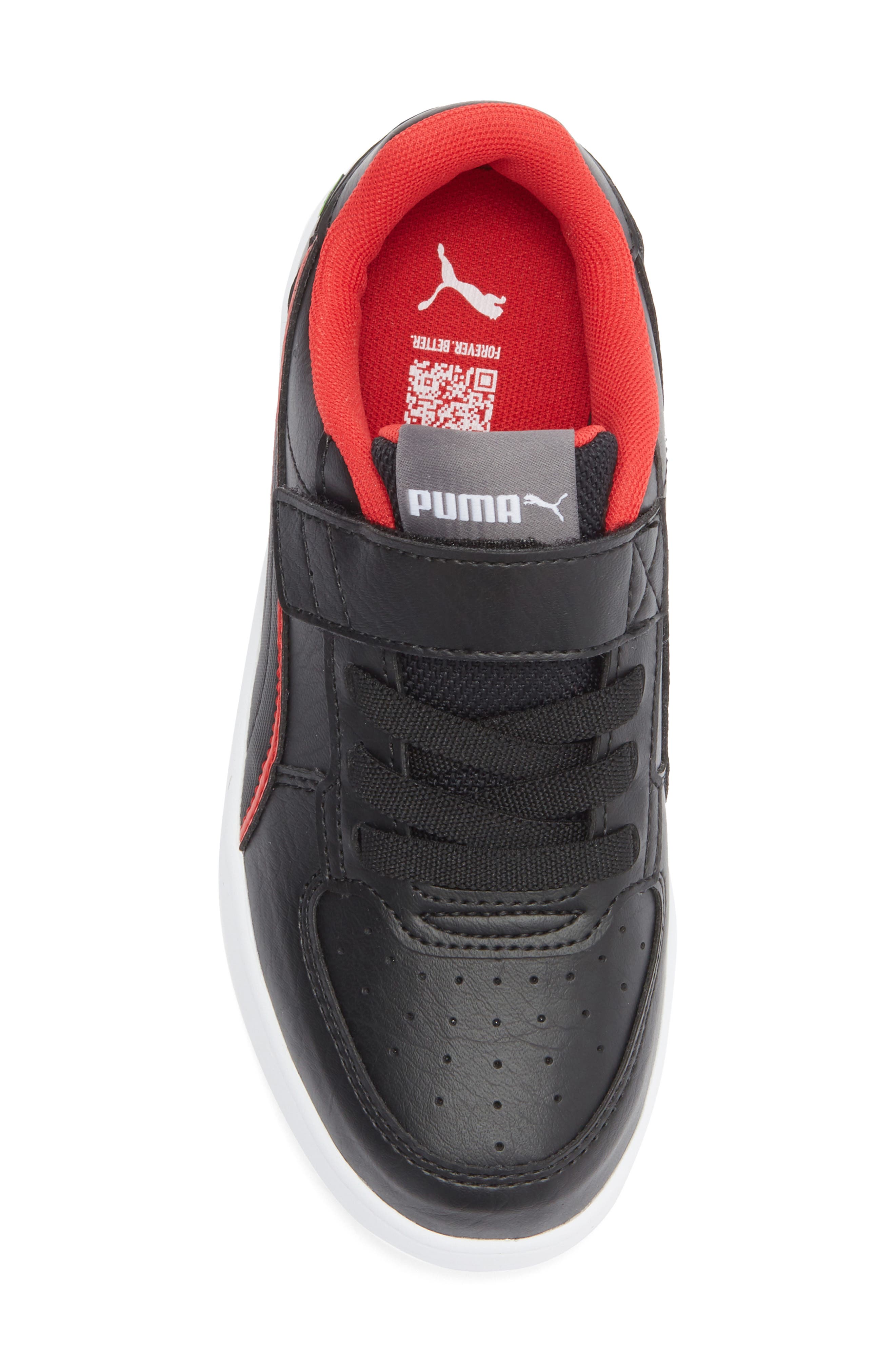 PUMA Kids' Ferrari Caven 2.0 AC Sneaker, Alternate, color, Puma Black/ Rosso
