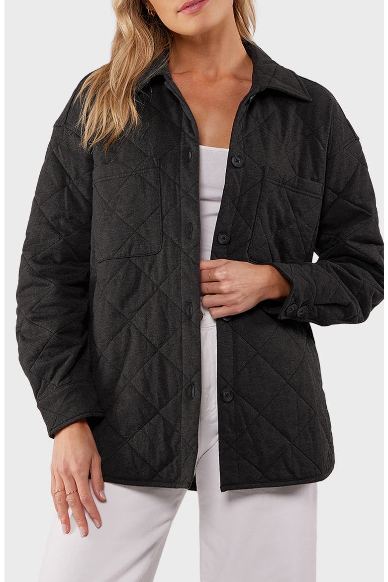 Ellwood Quilted Jacket, Main, color, HEATHER CHARCOAL
