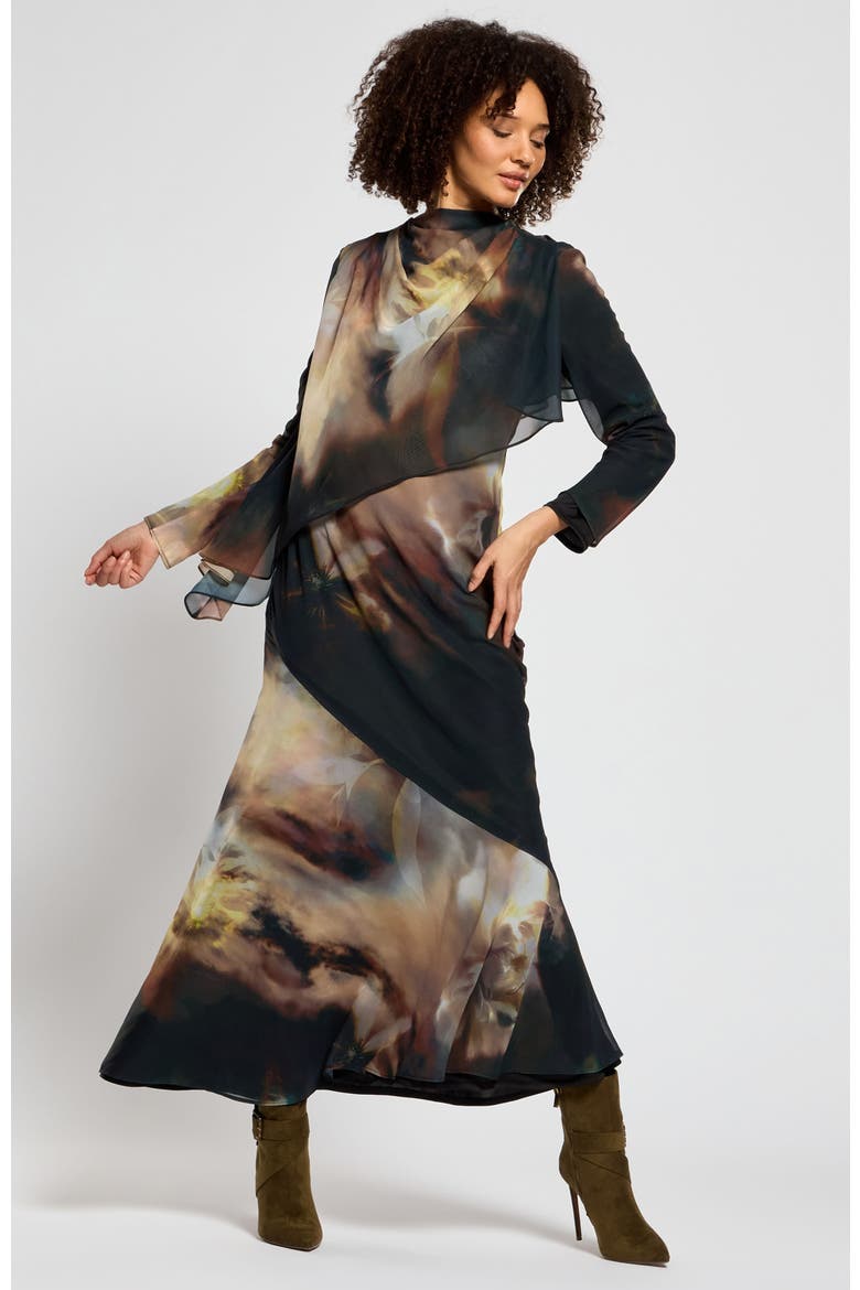 Ali Dress, Alternate, color, Black floral