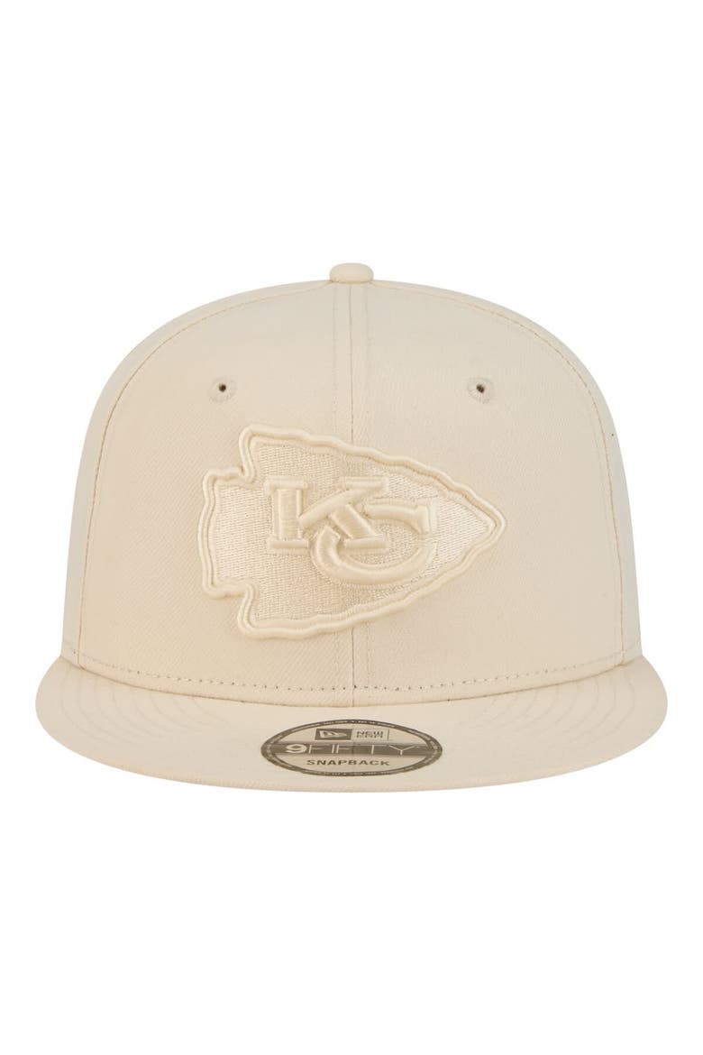 Men's New Era  Cream Kansas City Chiefs Colorpack 9FIFTY Snapback Hat, Alternate, color, Cream