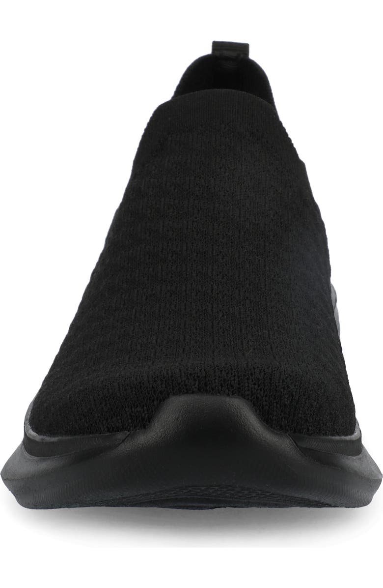 Journee Collection Linnea Knit Sneaker, Alternate, color, Black