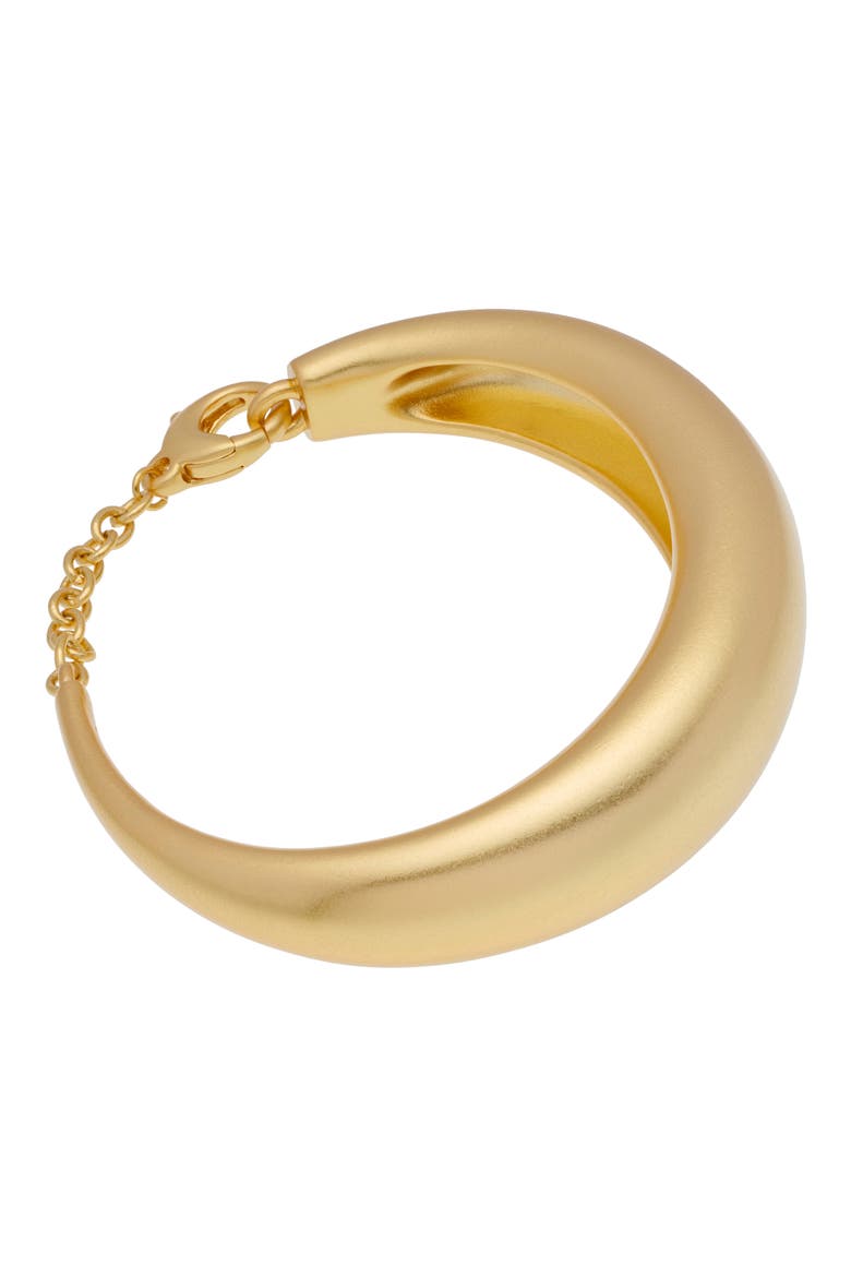 Selina Smooth Curve Chain Back Cuff, Alternate, color, GOLD TONE