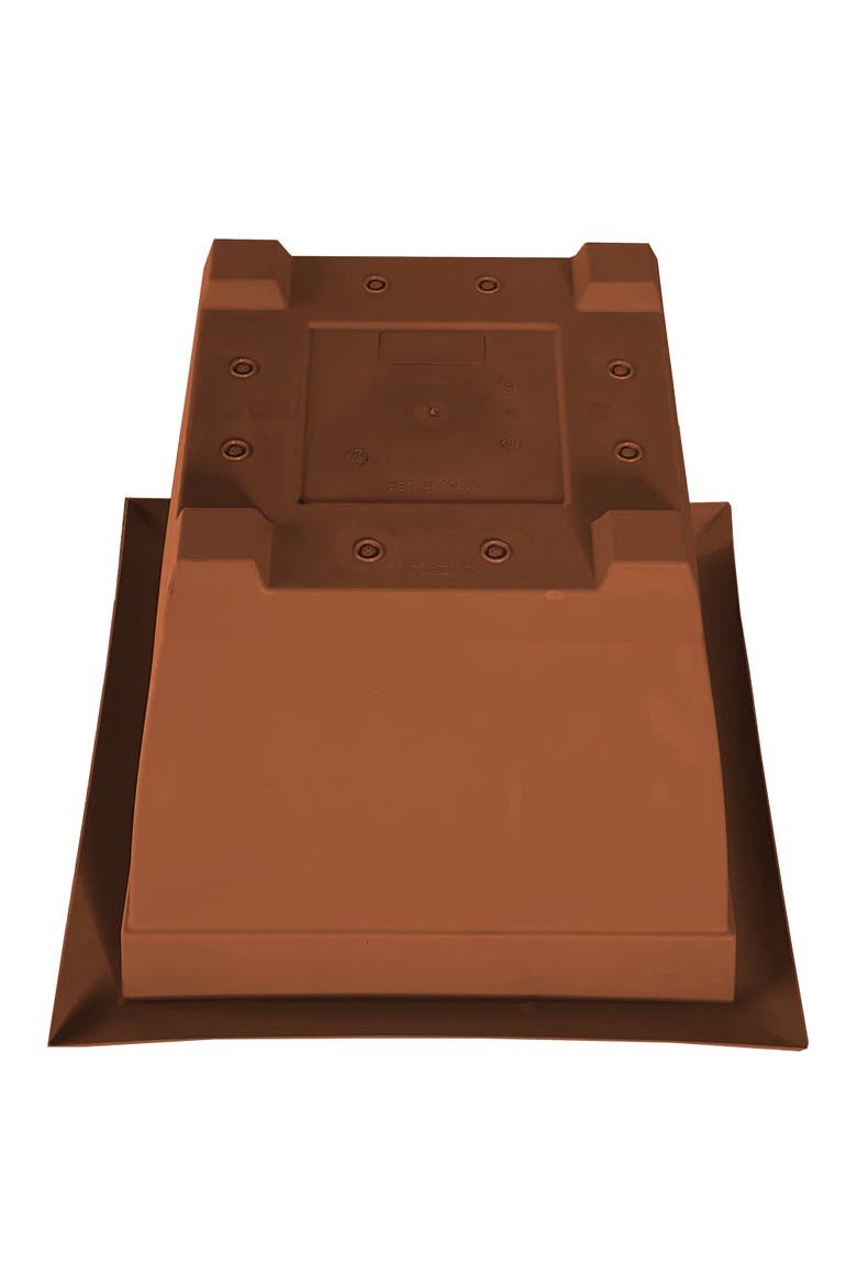 15" Dayton Square Deck Planter, Terra Cotta, Alternate, color, Brown