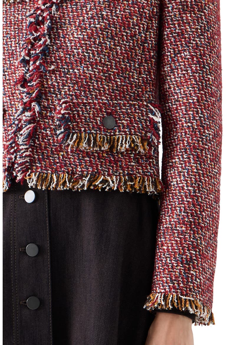 Multicolor Tweed Boxy Jacket, Alternate, color, RUSTY RED-MULTICOLOR