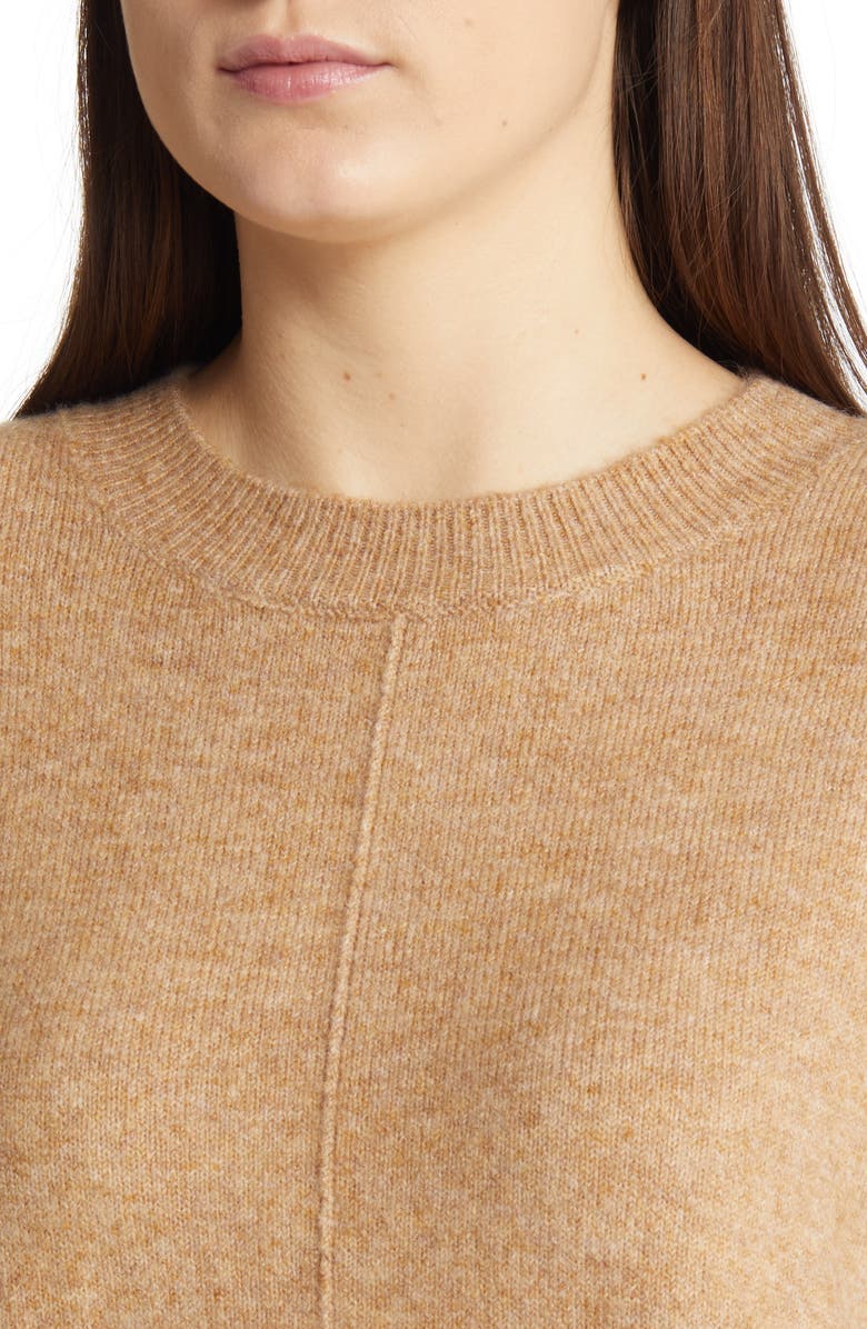 Vince Camuto Exposed Seam Crewneck Sweater, Alternate, color, Taupe