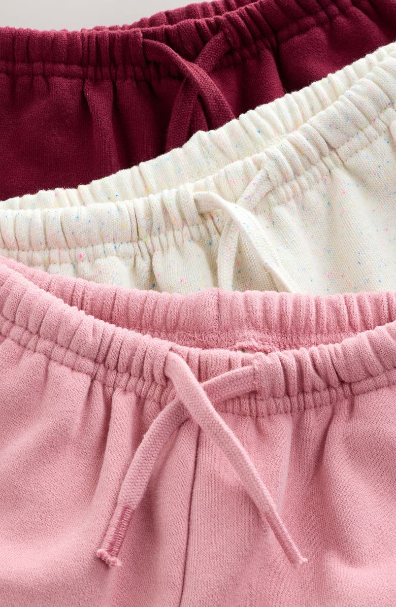 NEXT Kids' 3-Pack Assorted Wide Leg Sweatpants, Alternate, color, Burgundy Multi