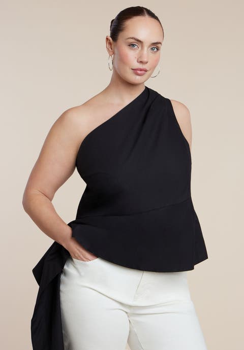 Asymmetrical Top With Flounce (Plus)